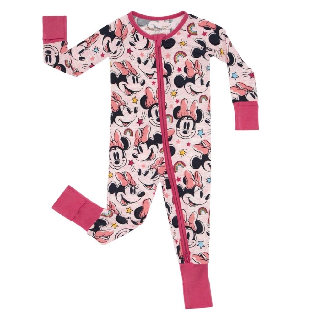 Little Sleepies - Disney Minnie Mouse Kids One Piece Pajama - Pink